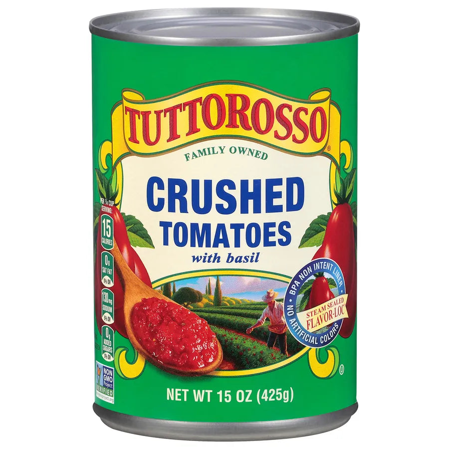 Tuttorosso Crushed Tomatoes With Basil 15oz.