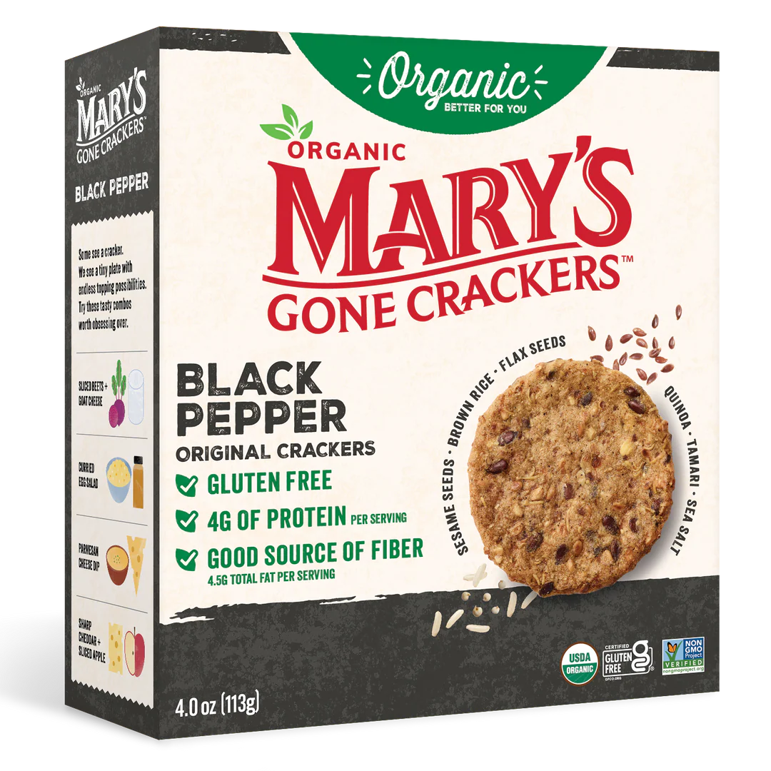 Mary's Gone Crackers Black Pepper 4oz.