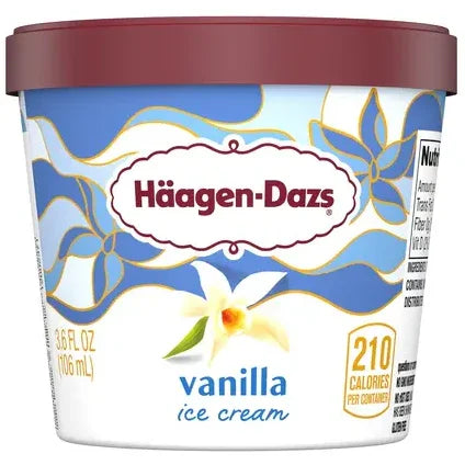 Haagen Dazs Ice Cream Cups Vanilla 3.6oz.