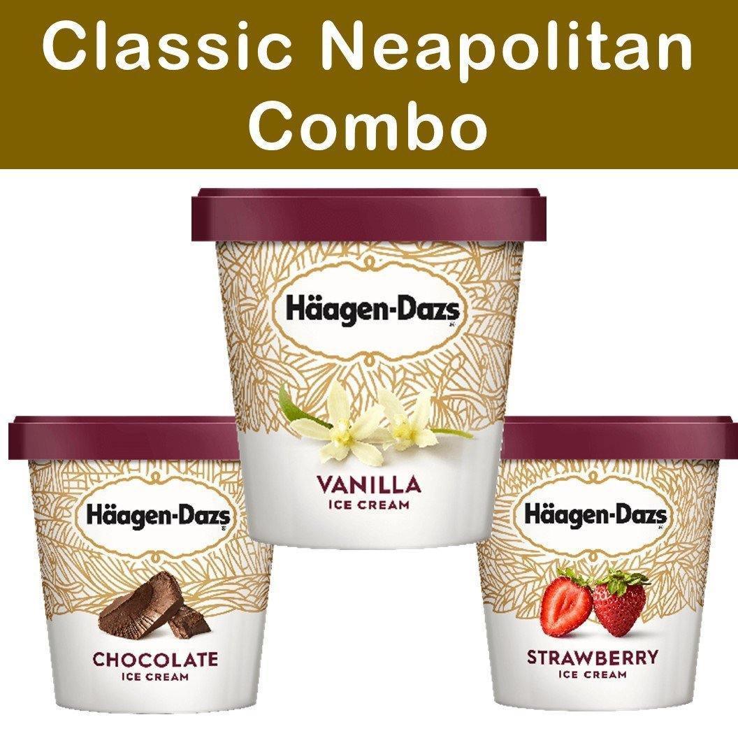 Haagen Dazs Ice Cream Classic Neapolitan Combo 3 Pack - Greenwich Village Farm