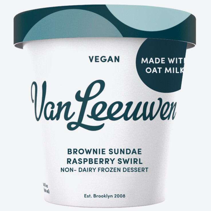 Van Leeuwen Vegan Brownie Sundae Raspberry Swirl14oz. - Greenwich Village Farm