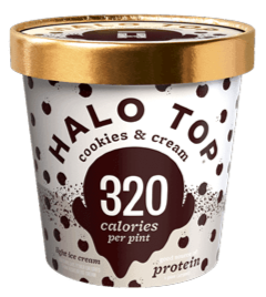 Halo Top Ice Cream Cookies & Cream 16oz.