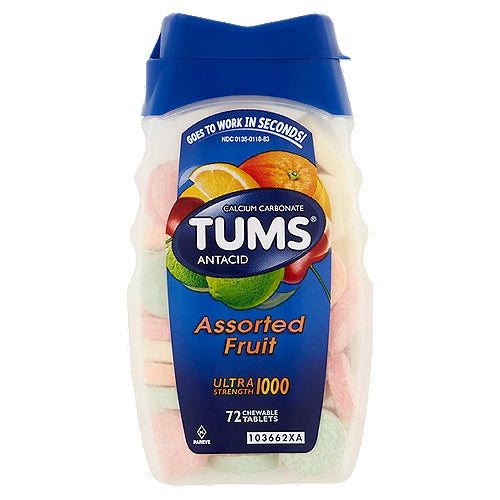 Tums Assorted Fruit 72 Chewable Tablets