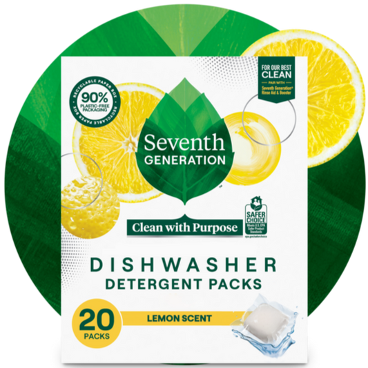 Seventh Generation Dishwasher Pods Lemon 20pk.