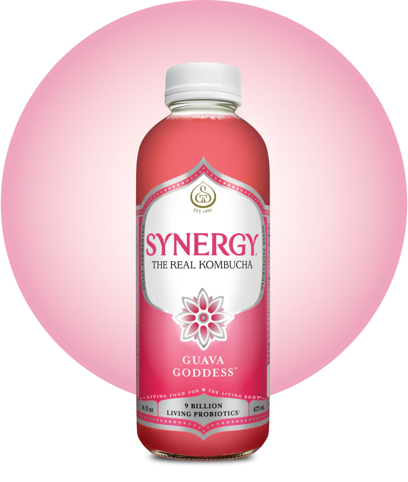 GT'S Synergy  Kombucha Guava 16oz.