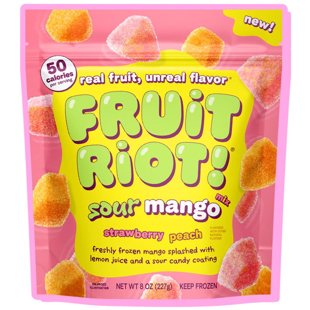 Fruit Riot! Sour Mango Strawberry Peach 8oz.