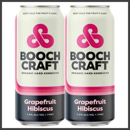 Booch Craft Hard Kombucha Grapefruit Hibiscus 16oz. Can - Greenwich Village Farm