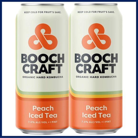 Booch Craft Hard Kombucha Peach Tea 16oz. Can - Greenwich Village Farm