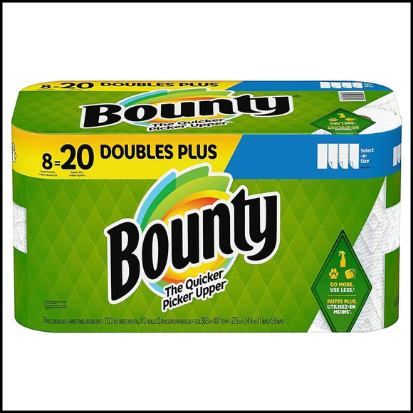 Bounty Paper Towel 8=20 Double Plus