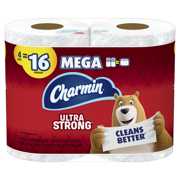 Charmin Toilet Paper Ultra Strong Mega Roll 4 Pack - Greenwich Village Farm