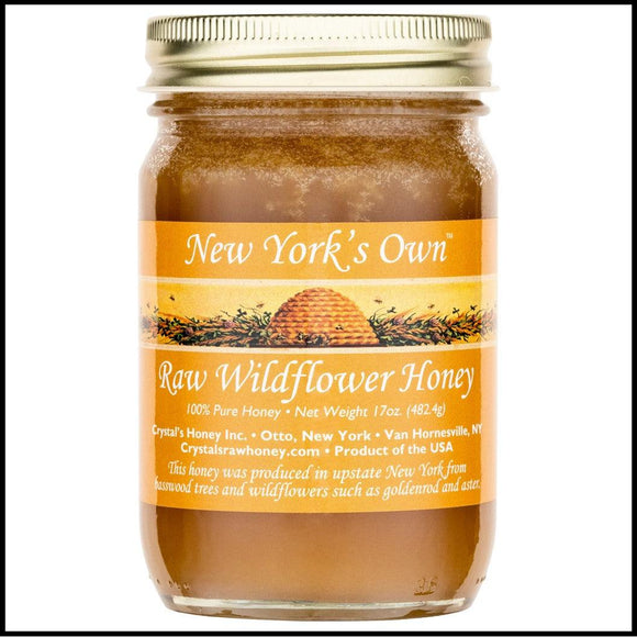 Crystal's Honey NY Raw Wild Flower 17oz. - Greenwich Village Farm