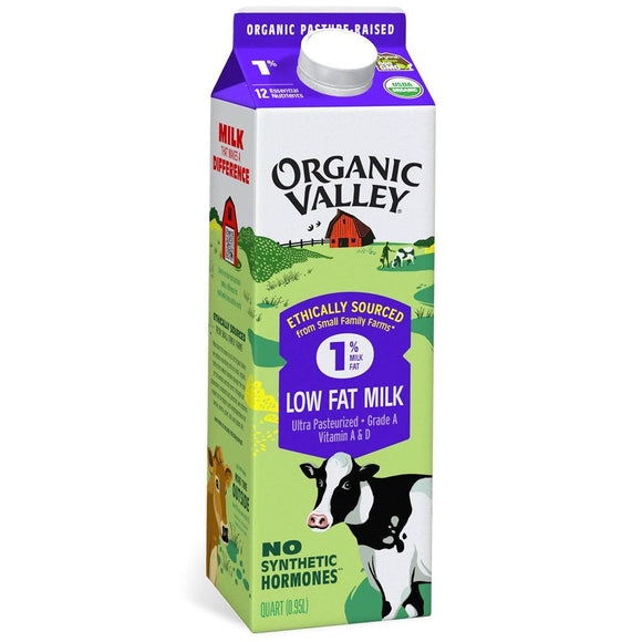 Organic Valley 1% Milk Quarts - Greenwich Village Farm