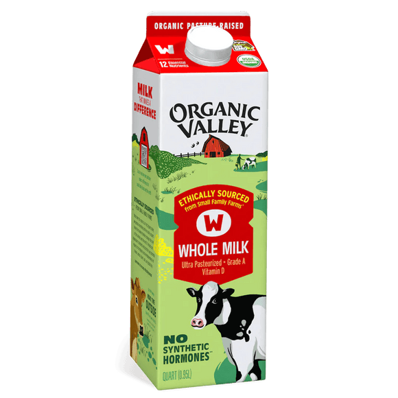 Organic Valley Whole Milk Quarts - Greenwich Village Farm