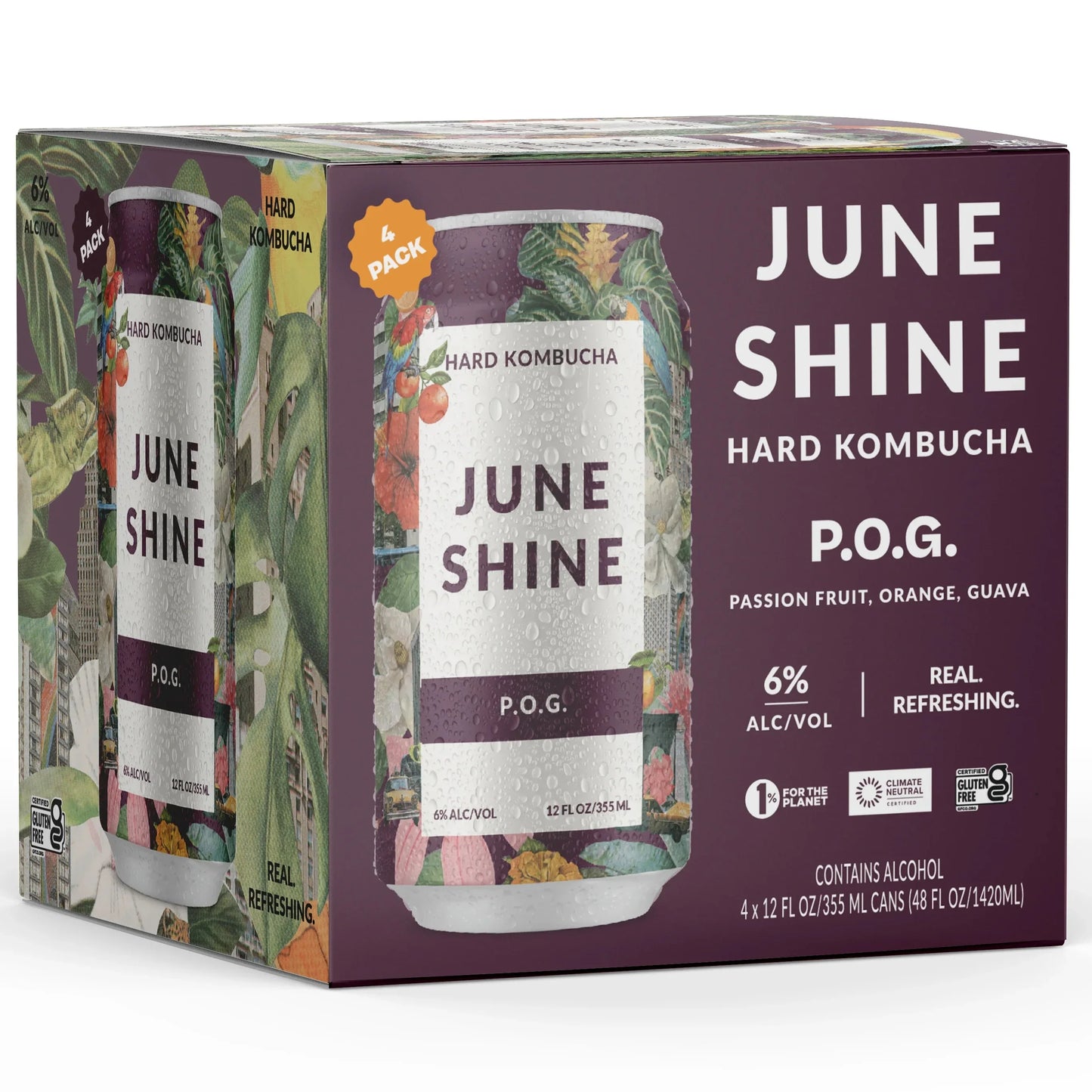 Juneshine Hard Kombucha POG 12oz. Can