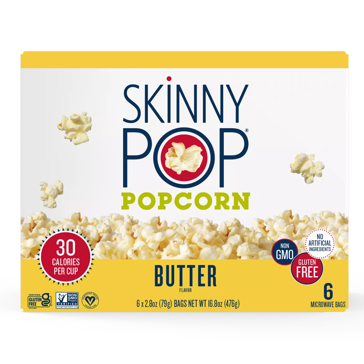 Skinny Pop Microwave Popcorn 16.8oz.