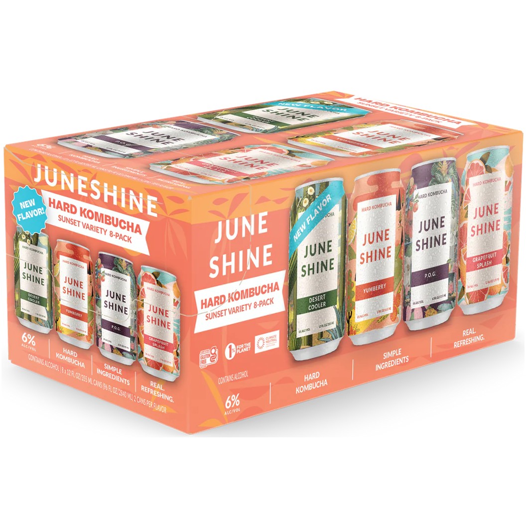 Juneshine Hard Kombucha Sunset Variety Pack 12oz. Can