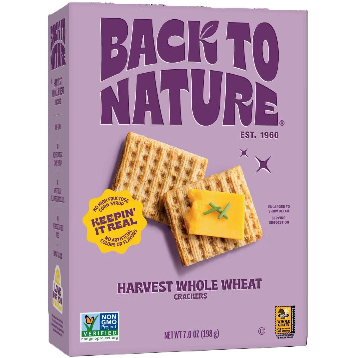 Back to Nature Harvest Whole Wheat Cracker 7oz.