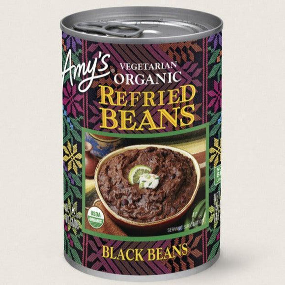 Amy's Organic Vegetarian Refried Beans Black Beans 15oz. - Greenwich Village Farm