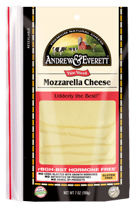 Andrew & Everett Mozzarella Sliced Cheese 7oz. - Greenwich Village Farm