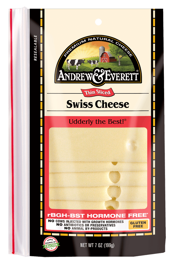 Andrew & Everett Swiss Sliced Cheese 7oz. - Greenwich Village Farm
