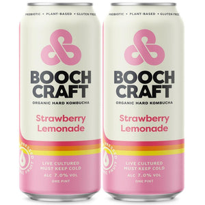 Booch Craft Hard Kombucha Strawberry Lemonade 16oz. Can - Greenwich Village Farm