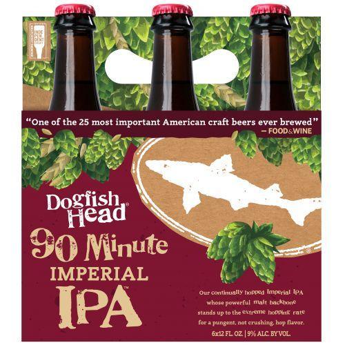 Dogfish Head 90 minutes IPA 12oz. Bottle - Greenwich Village Farm