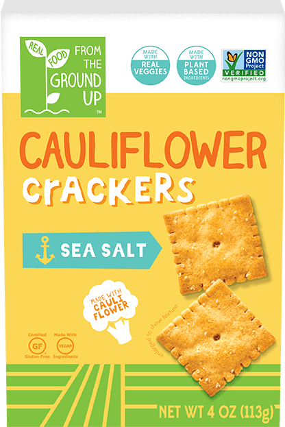 Ground Up Cauliflower Cracker Sea Salt 4oz. - Greenwich Village Farm