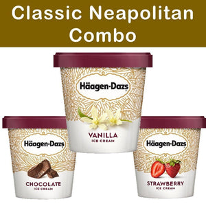 Haagen Dazs Ice Cream Classic Neapolitan Combo 3 Pack - Greenwich Village Farm