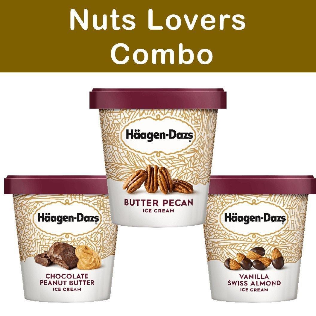 Haagen Dazs Ice Cream Nuts Lovers Combo 3 Pack - Greenwich Village Farm