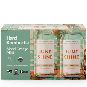 Juneshine Hard Kombucha Blood Orange Mint 12oz. Can - Greenwich Village Farm