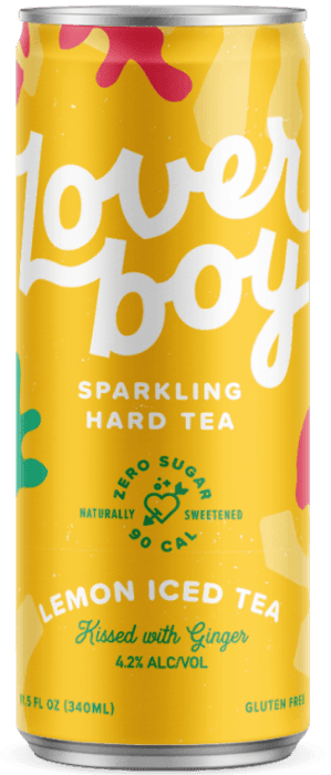 Loverboy Hard Tea Lemon Iced Tea 12oz. Can - Greenwich Village Farm