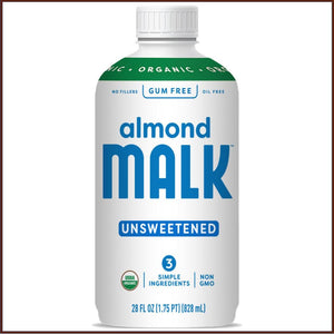 Malk Almond Milk Unsweetened 28oz. - Greenwich Village Farm