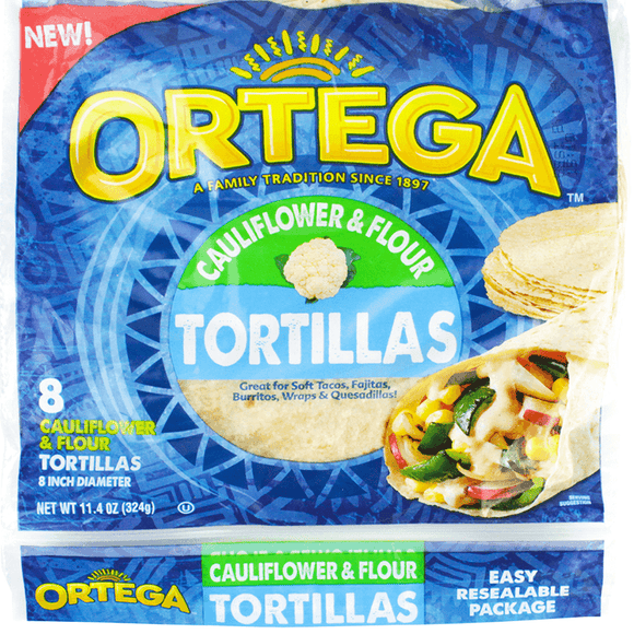 Ortega Cauliflower & Flour soft tortillas 11.4oz. - Greenwich Village Farm