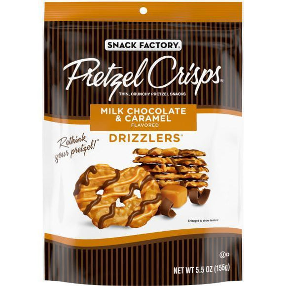 Pretzel Crisps Drizzlers Milk Chocolate & Caramel 5.5oz. - Greenwich Village Farm