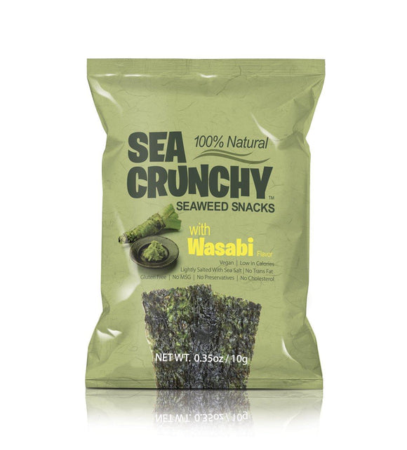 Sea Crunchy Seaweed Snacks Wasabi 0.35oz. - Greenwich Village Farm