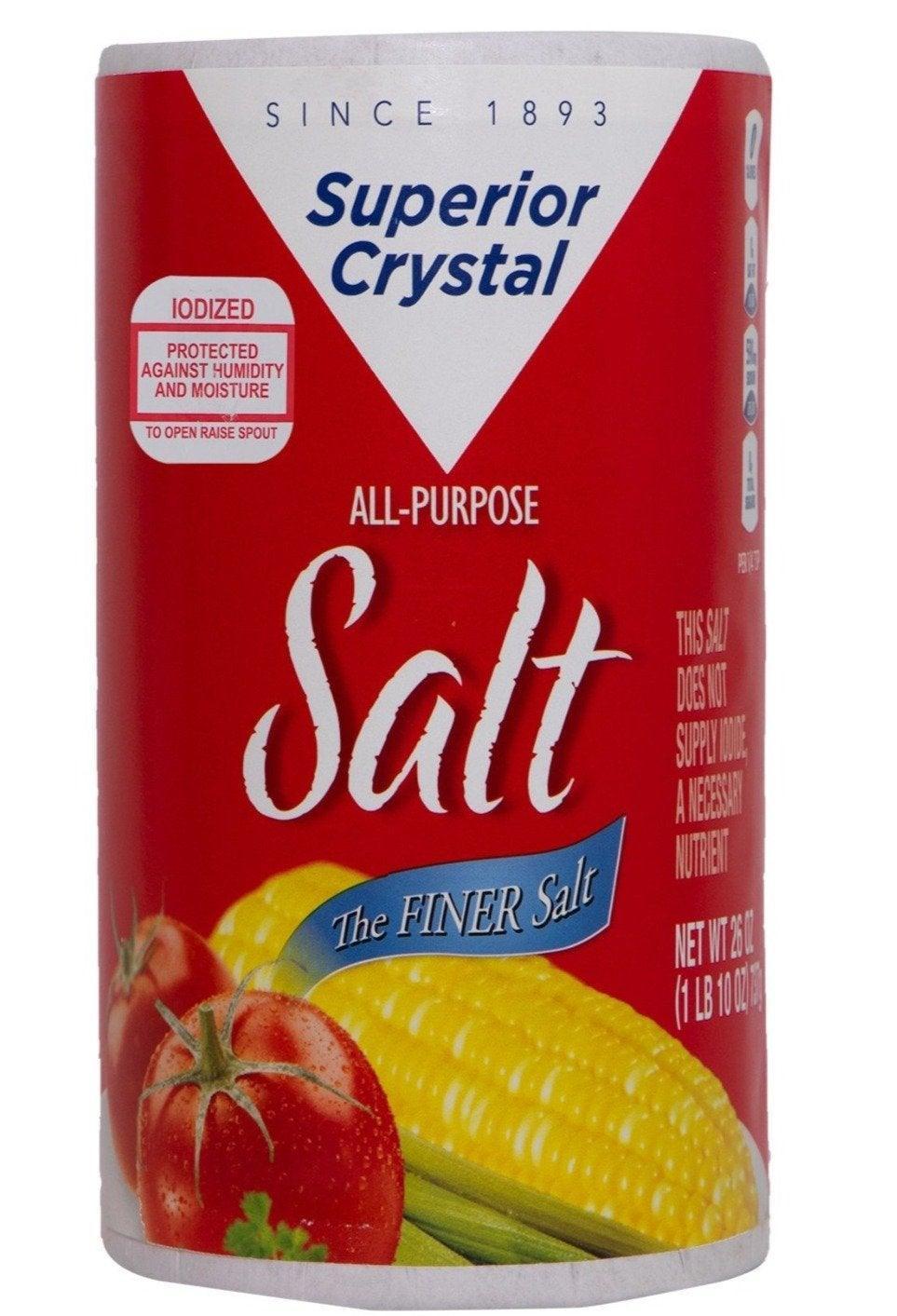 Superior Crystal Iodized Salt 26oz. - Greenwich Village Farm