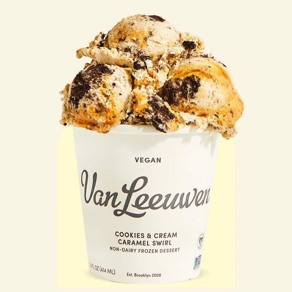 Van Leeuwen Vegan Cookies & Cream Caramel Swirl- Pint - Greenwich Village Farm