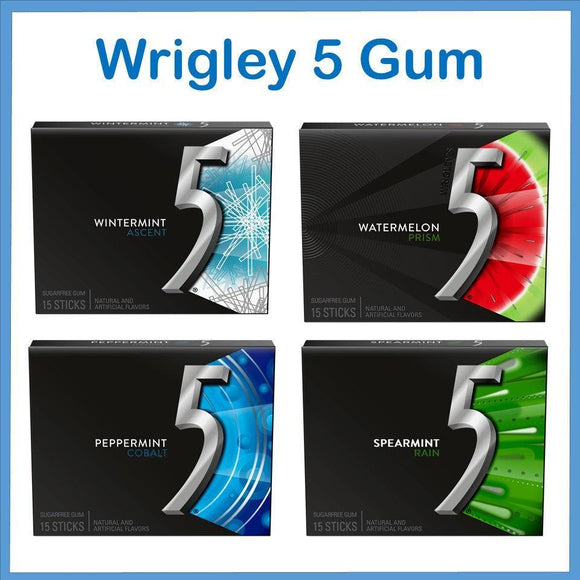 Wrigley 5 Gum 15 Sticks - Greenwich Village Farm